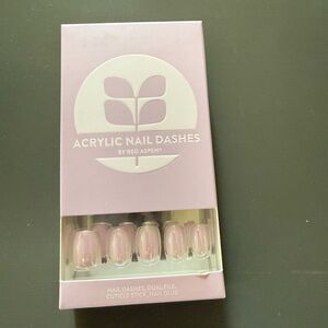 Red Aspen Pink Acrylic Nail Dashes